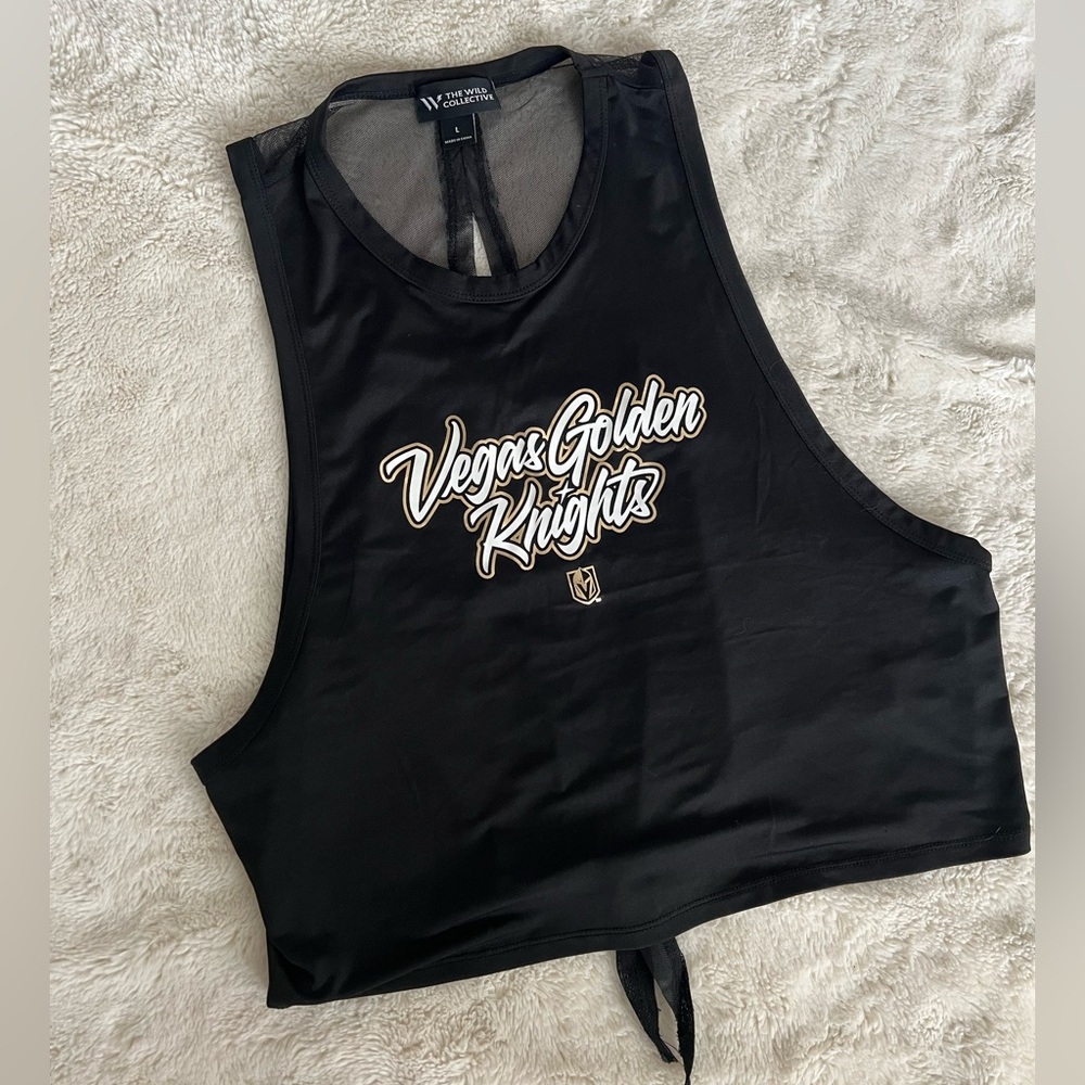 Women's VGK crop tie back tank